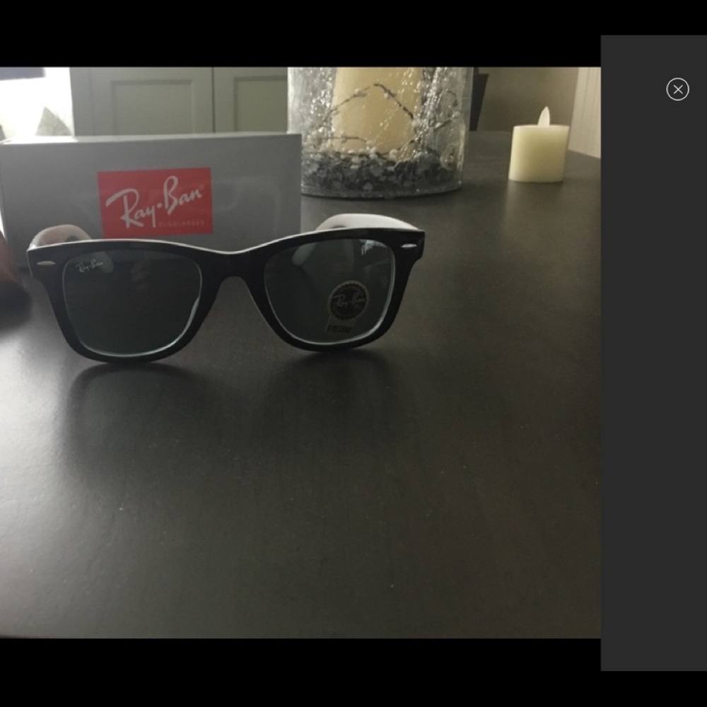 New in box black and white ray bans - Picture 2 of 2